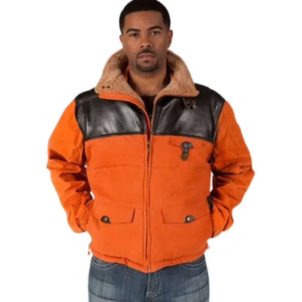 Pelle-Pelle-Mens-Leather-Yoke-Bubble-Orange-Jacket