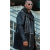 Pelle Pelle Black Encrusted Fur Leather Coat | Men Jacket