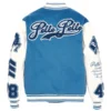 Pelle Pelle Blue And White Varsity Jacket