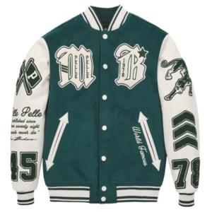 Pelle Pelle Varsity Green And White Jacket