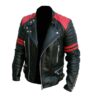 Black & Red Biker Jacket