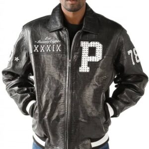 Pelle-Pelle-Black-Iguana-Letterman-Jacket