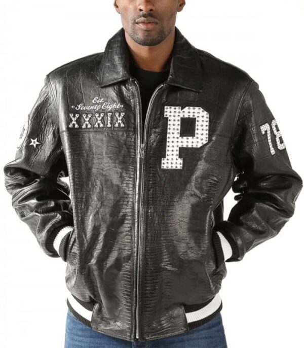 Pelle-Pelle-Black-Iguana-Letterman-Jacket