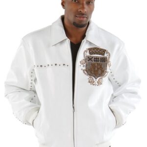 Pelle Pelle Mb Emblem White Leather Jacket