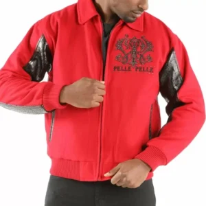 Pelle-Pelle-Men-Black-and-Red-Forever-Fearless-Jacket