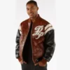 Pelle-Pelle-Mens-Encrusted-Varsity-Chestnut-Large-Croco-Black-Leather-Jacket