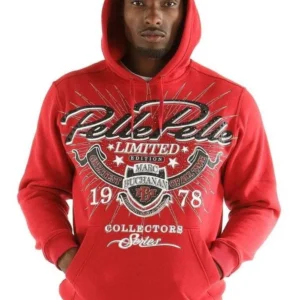 Pelle-Pelle-Mens-Marc-Buchanan-Red-Wool-Hoodie