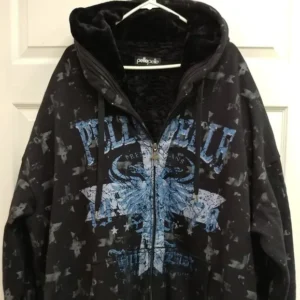 Pelle-Pelle-Mens-Printed-Black-Hoodie