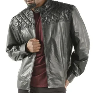 Pelle-Pelle-Mens-Studded-Quilted-Black-Jacket