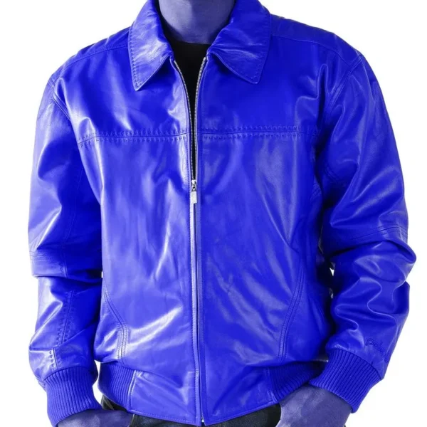 Pelle Pelle Stitch Blue Leather Jacket