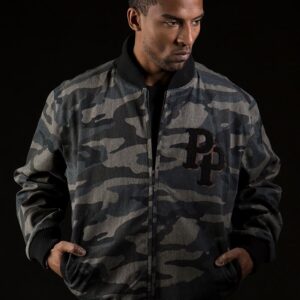 Pelle Pelle Camouflage Wool Zipper Jacket