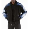 Pelle Pelle Blue Black Wool Leather Jacket | Men Jacket