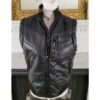 Pelle Pelle Black Puffer Vest Jacket | Faux Leather Jacket