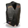 Live to Ride Patched Leather Vest
