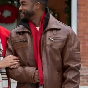 Jaime M Callica Christmas With A Kiss 2023 Leather Jacket