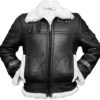 Men’s Black & White Aviator Jacket