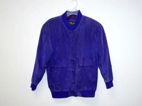 Pelle-Pelle-Vintage-Purple-Suede-Bomber-Jacket