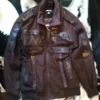 Pelle-Pelle-Vintage-Wool-Leather-Bomber-Moto-Brown-Jacket