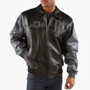 Pelle Pelle Men Black Plush Soda Club Jacket