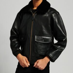 Black Leather Flight Jacket