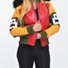 Multi-Color Eight Ball Faux Leather Bomber Jacket