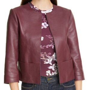 Morisr Cropped Leather Jacket