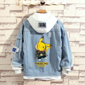 Pokemon Blue & White Denim Jacket