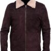 Men’s Dark Brown Fur Collar Jacket