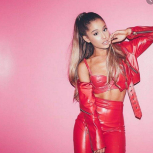 Ariana Grande Red Leather Jacket