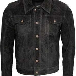 Casual Black Trucker Jacket