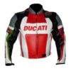 Ducati Red White Men Racing Motorbike Jacket