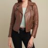 Biker Brown Leather Jacket