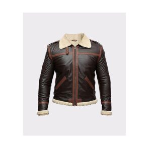 Men’s Lambskin Real Leather Faux Fur Jacket