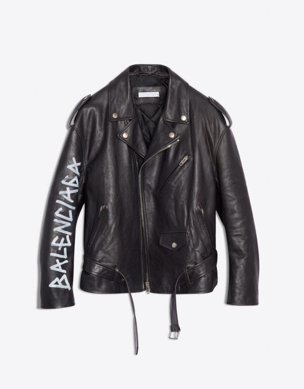 Hailey Bieber Black Leather Jacket