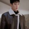 Itae­won Class Jang Ge­un Won Brown Leather Fur Coat