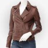 Kentucky Brown Womens Leather Jacket