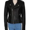 Kim Kardashian Black Motorcycle Leather Jacket
