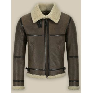 Men’s B3 Greyish Brown Air Force Shearling Jacket