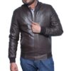 Mens Brown Vintage Real Leather Jacket