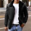 Men’s Casual Black Fur Collar Jacket