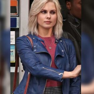 Rose Mciver Izombie Blue Leather Jacket