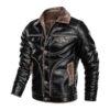 Fur Lined Black Leather Jacket