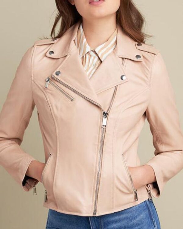 Serena Genuine Leather Moto Jacket