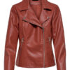 Women’s Biker Brown Leather Jacket