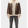 Men’s Aviator Sheepskin Shearling Leather Jacket