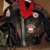 Pelle Pelle Red Black Leather Studded Jacket